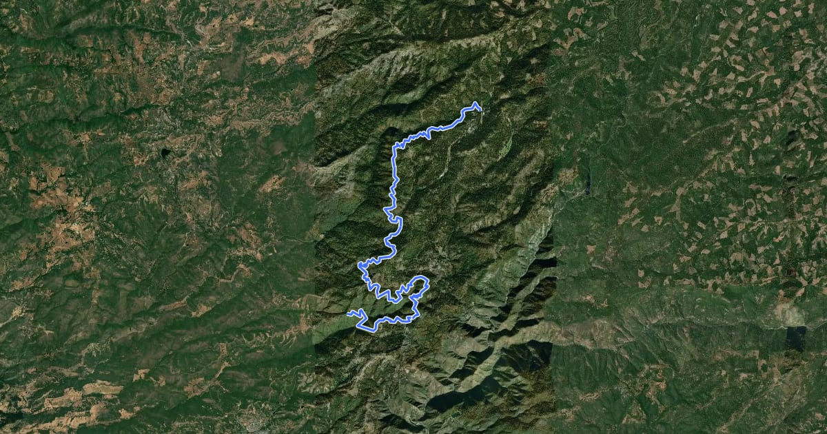 Маршрут Arnold Rim Trail на спутниковом снимке