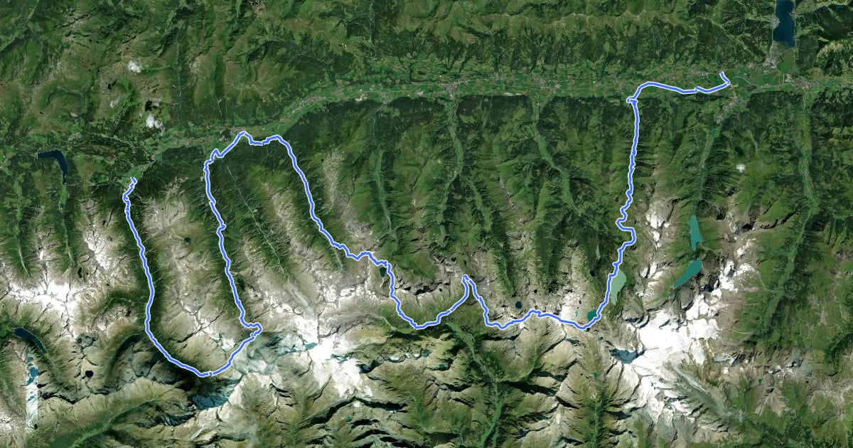 Маршрут Arnoweg (Die Keesberge I.) на спутниковом снимке