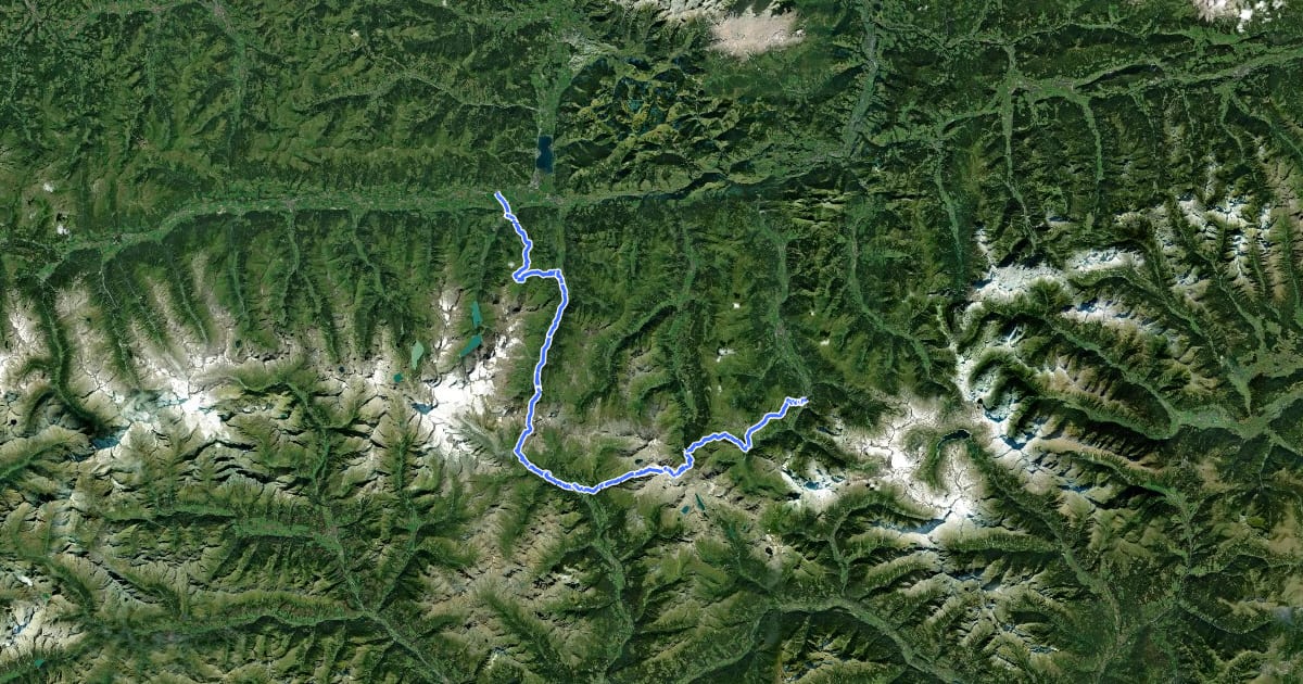 Маршрут Arnoweg (Die Keesberge II.) на спутниковом снимке