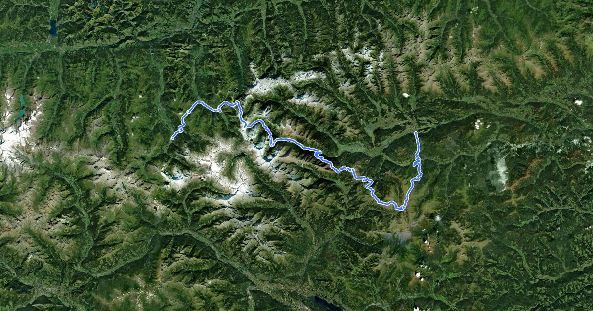 Маршрут Arnoweg (Gras- und Nockberge) на спутниковом снимке