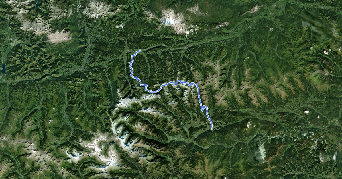 Маршрут Arnoweg (Niedere Tauern) на спутниковом снимке