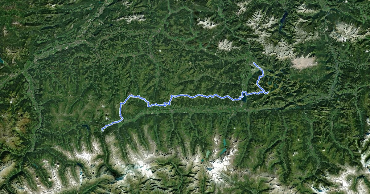 Маршрут Arnoweg (Pinzgauer Grasberge) на спутниковом снимке