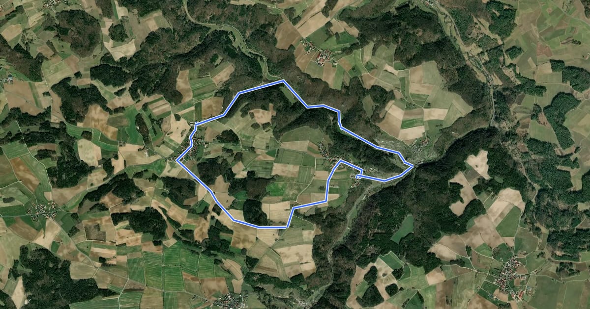 Маршрут Arnsteiner Rundweg (Weismain) на спутниковом снимке
