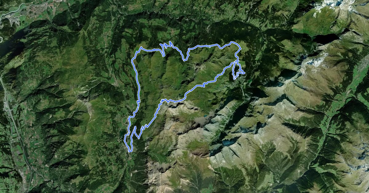 Маршрут Arosa Lenzerheide Rundtour на спутниковом снимке