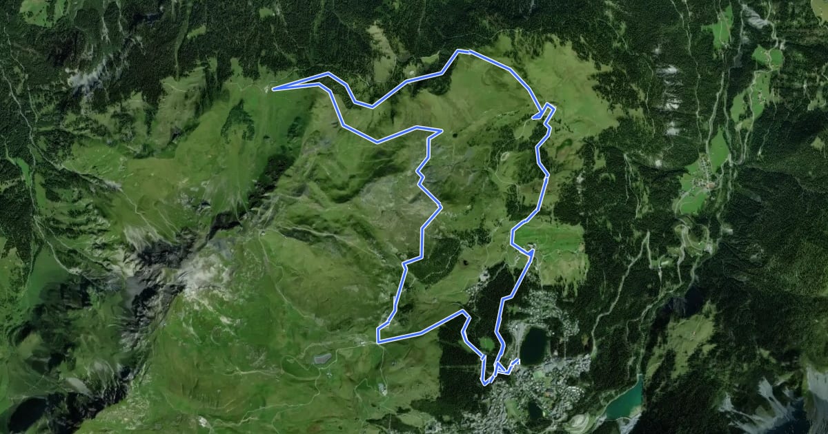 Маршрут Arosa-Ochsenalp Rundtour на спутниковом снимке