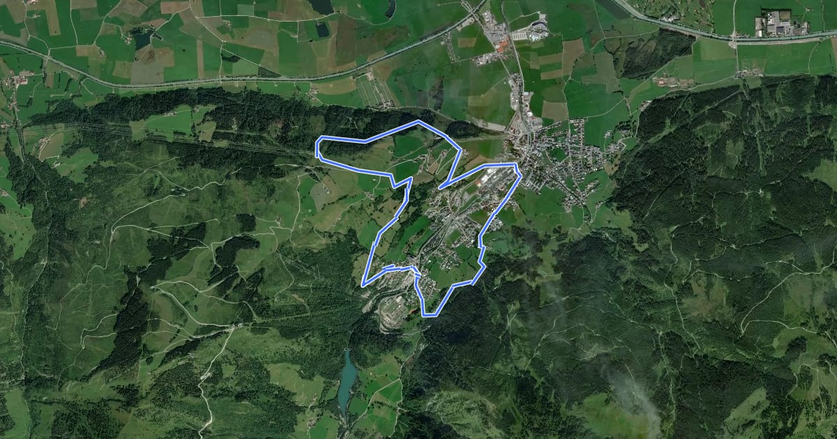 Маршрут Around Kaprun на спутниковом снимке
