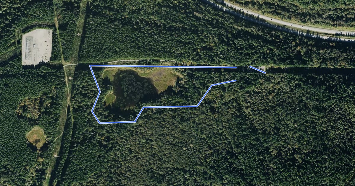 Маршрут Around the Lake Trail на спутниковом снимке
