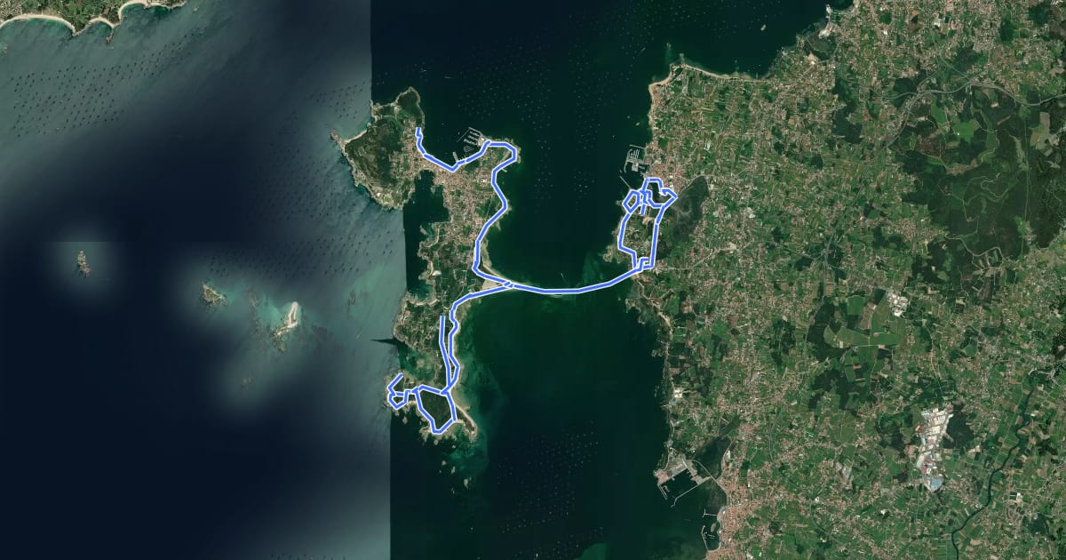 Маршрут Arousa на спутниковом снимке