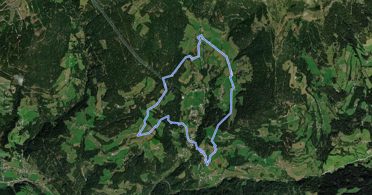 Маршрут Arriacher Hofwanderweg на спутниковом снимке