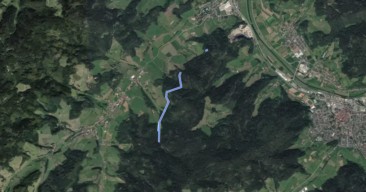 Маршрут Artenberg - Tannenwaldhütte на спутниковом снимке