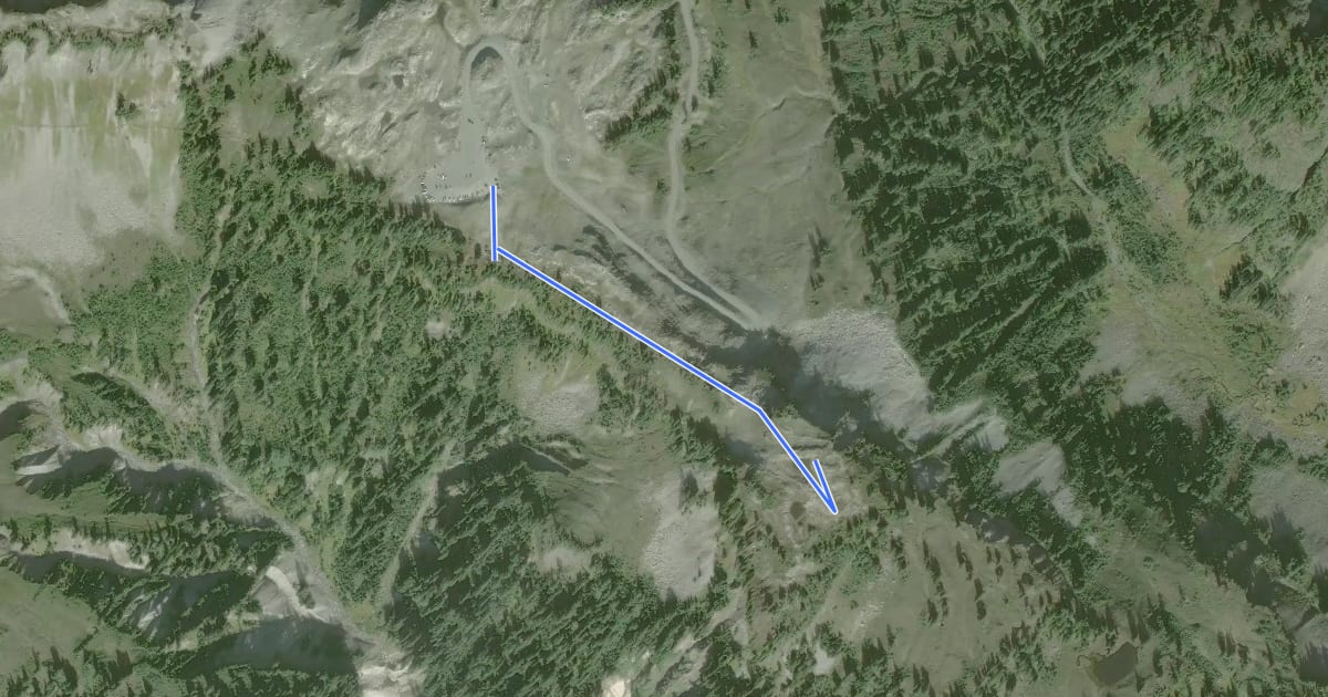 Маршрут Artist Ridge Trail на спутниковом снимке