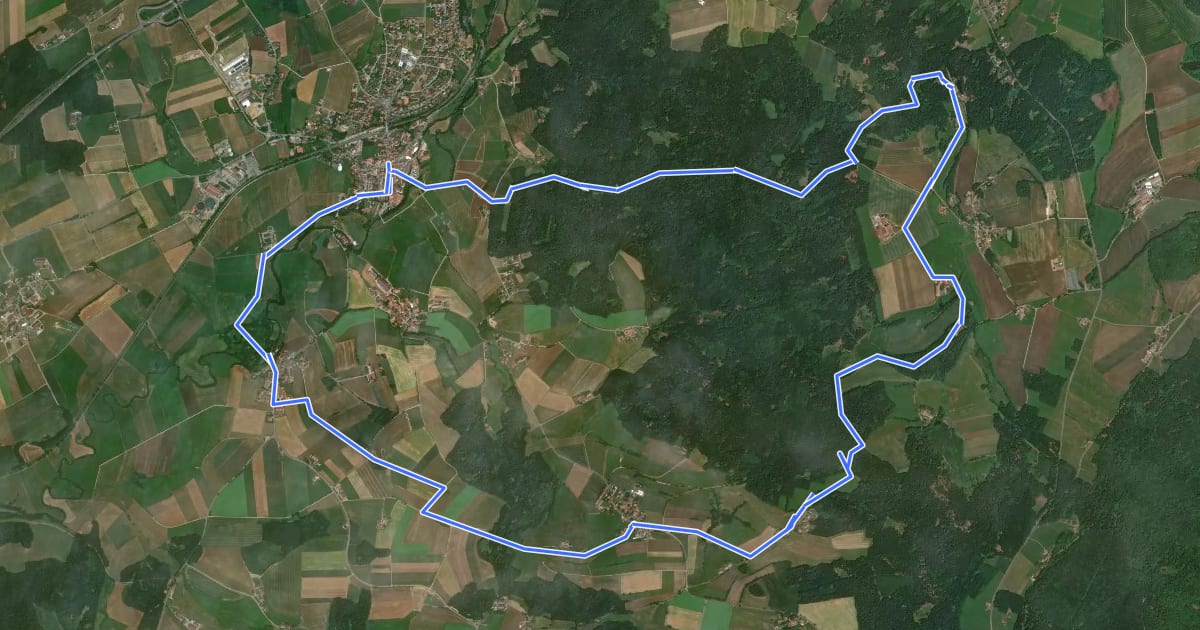 Маршрут As01 (Sebastiansweg, Arnschwang) на спутниковом снимке