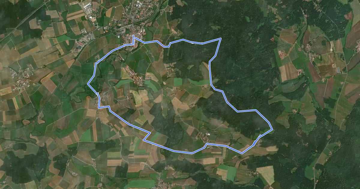 Маршрут As03 (Kalkofenrundweg, Arnschwang) на спутниковом снимке