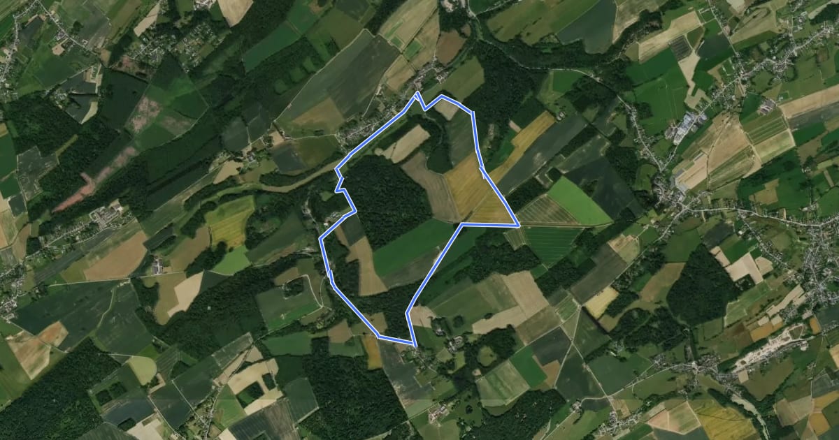 Маршрут AS04 Boucle des Moulins на спутниковом снимке
