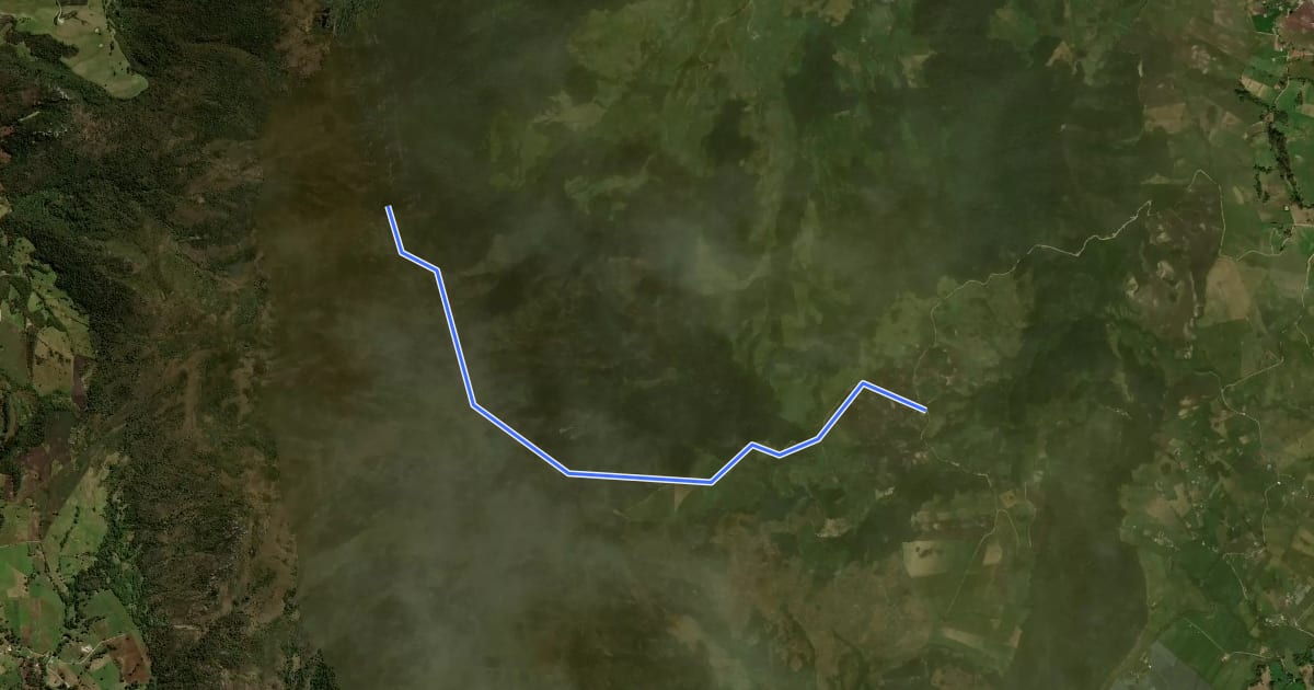 Маршрут Ascenso a las Peñas de Pacho на спутниковом снимке