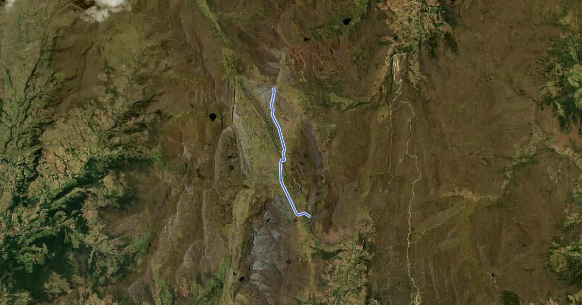 Маршрут Ascenso al Cerro La Colorada на спутниковом снимке