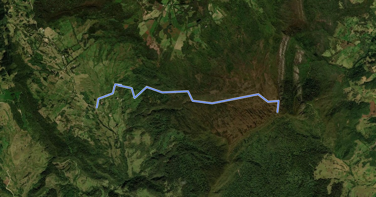 Маршрут Ascenso al Cerro Tunjaque на спутниковом снимке
