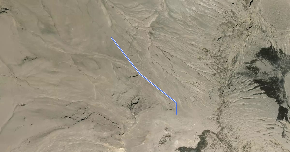 Маршрут Ascenso al Mirador del Nevado del Ruiz на спутниковом снимке