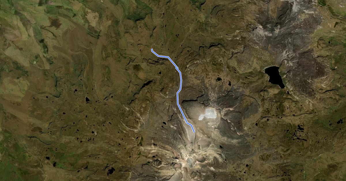 Маршрут Ascenso al Santa Isabel на спутниковом снимке