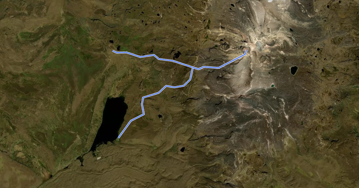 Маршрут Ascenso al Santa Isabel на спутниковом снимке