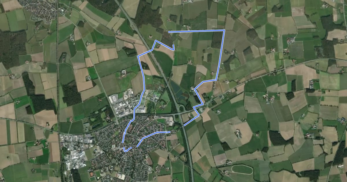 Маршрут Ascheberg Rundweg A1 на спутниковом снимке