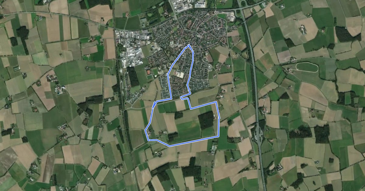 Маршрут Ascheberg Rundweg A4 на спутниковом снимке