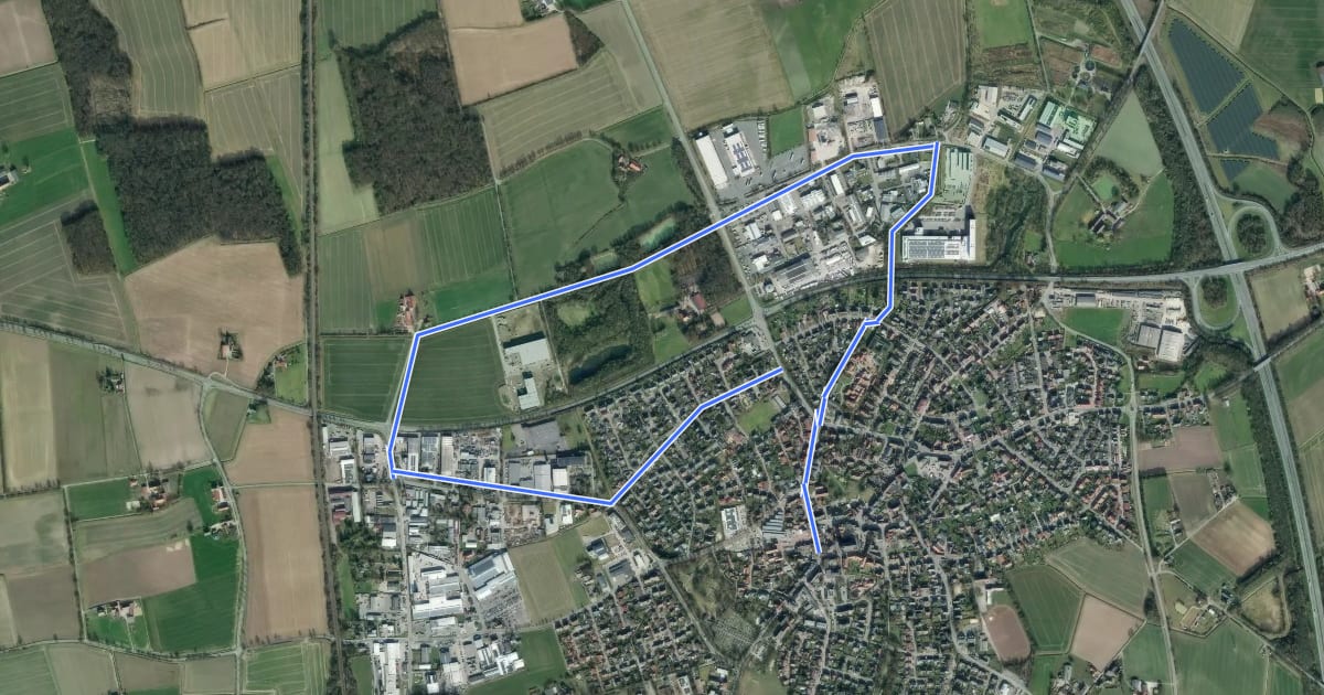 Маршрут Ascheberg Rundweg A5 на спутниковом снимке