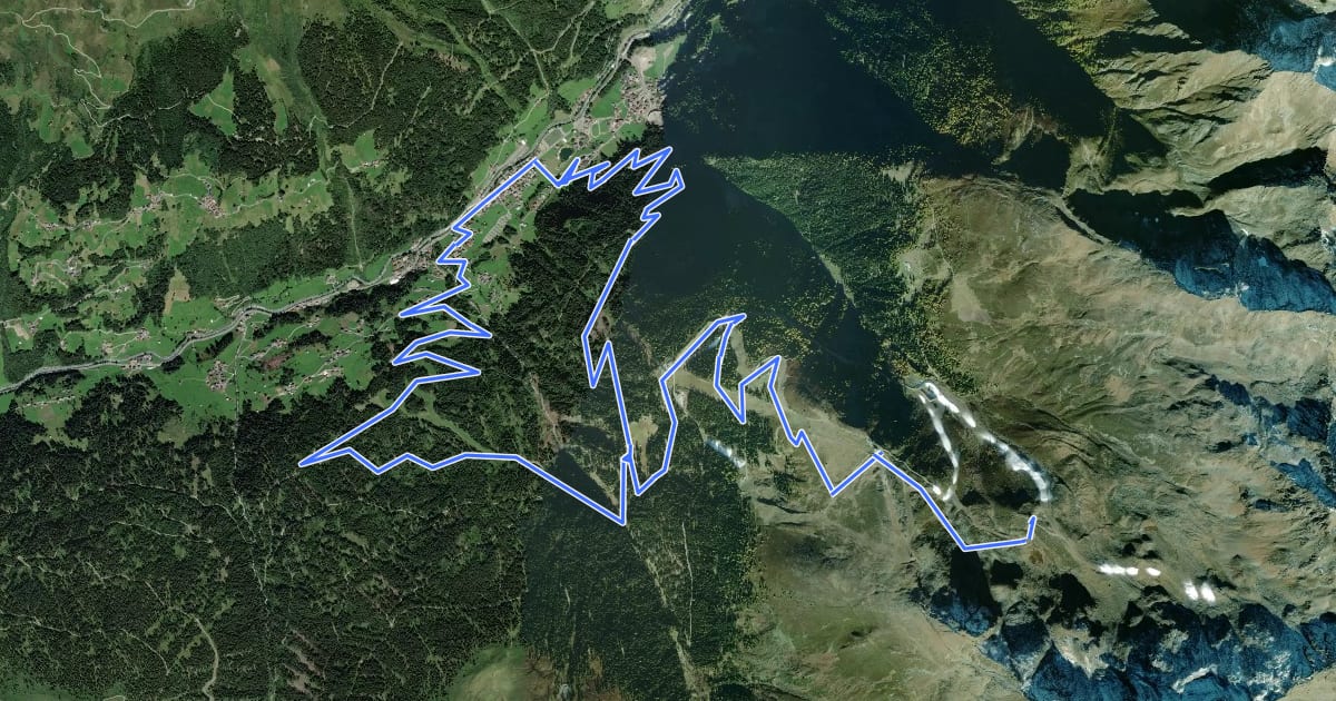 Маршрут Ascherhuetten Tour S.1 на спутниковом снимке