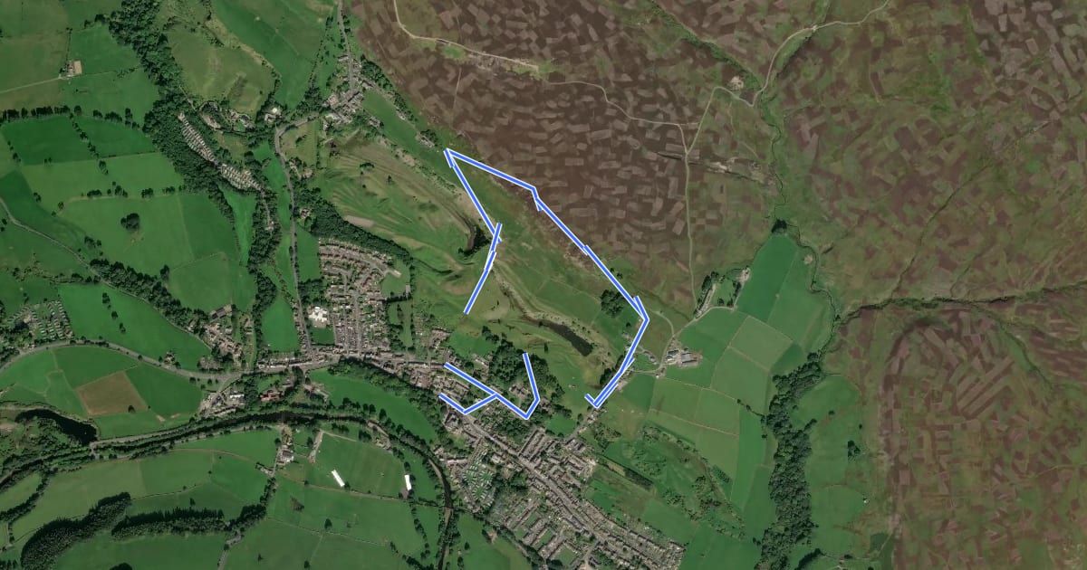 Маршрут Ashes Quarry Geotrail на спутниковом снимке