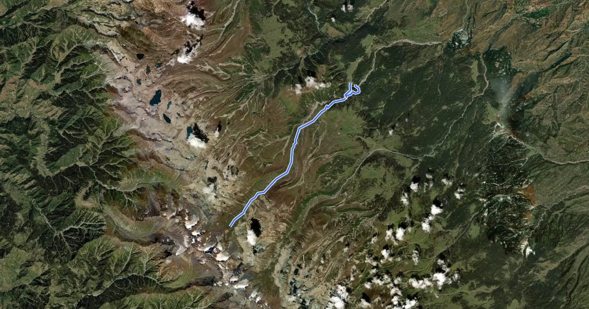 Маршрут Ashtaar valley на спутниковом снимке
