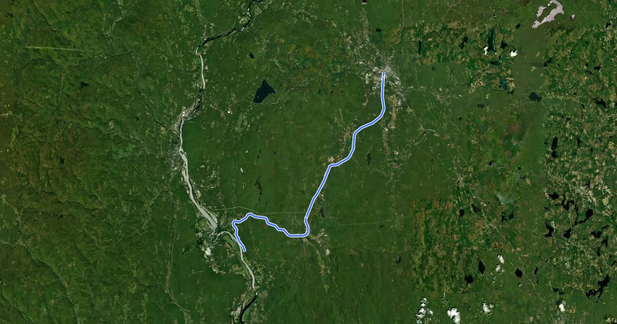 Маршрут Ashuelot Recreational Trail на спутниковом снимке