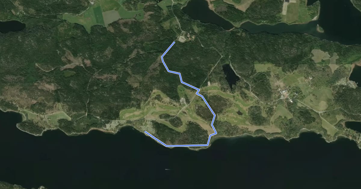 Маршрут Askrikerundan 1 на спутниковом снимке