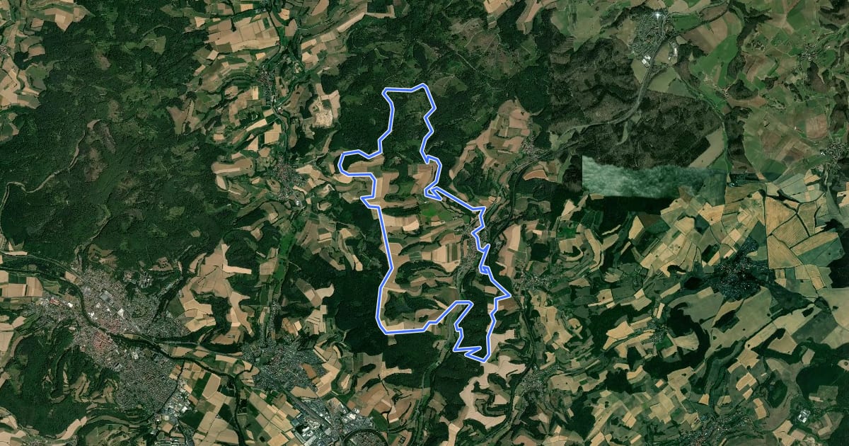 Маршрут Asmushausen Trail на спутниковом снимке