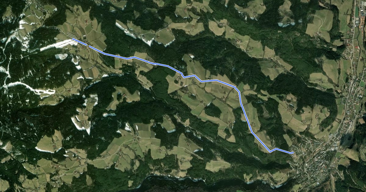 Маршрут Aspang Route на спутниковом снимке