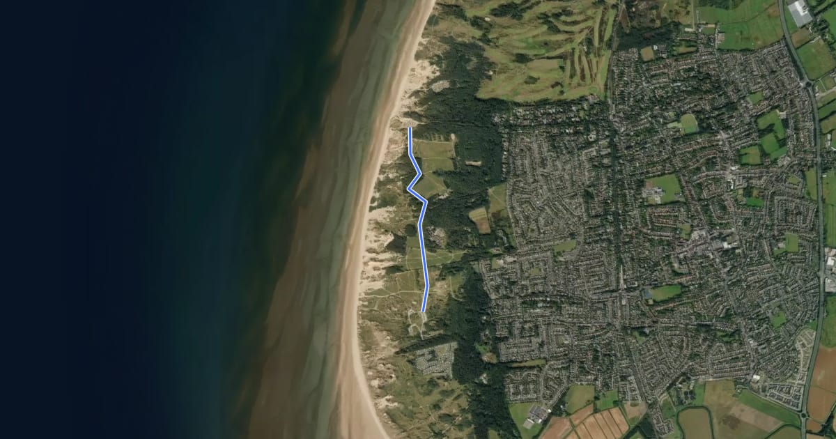 Маршрут Asparagus Cycle Trail на спутниковом снимке