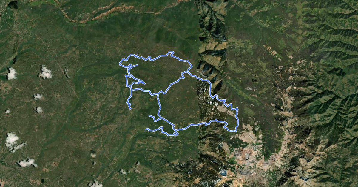 Маршрут Aspen Loop Trail на спутниковом снимке