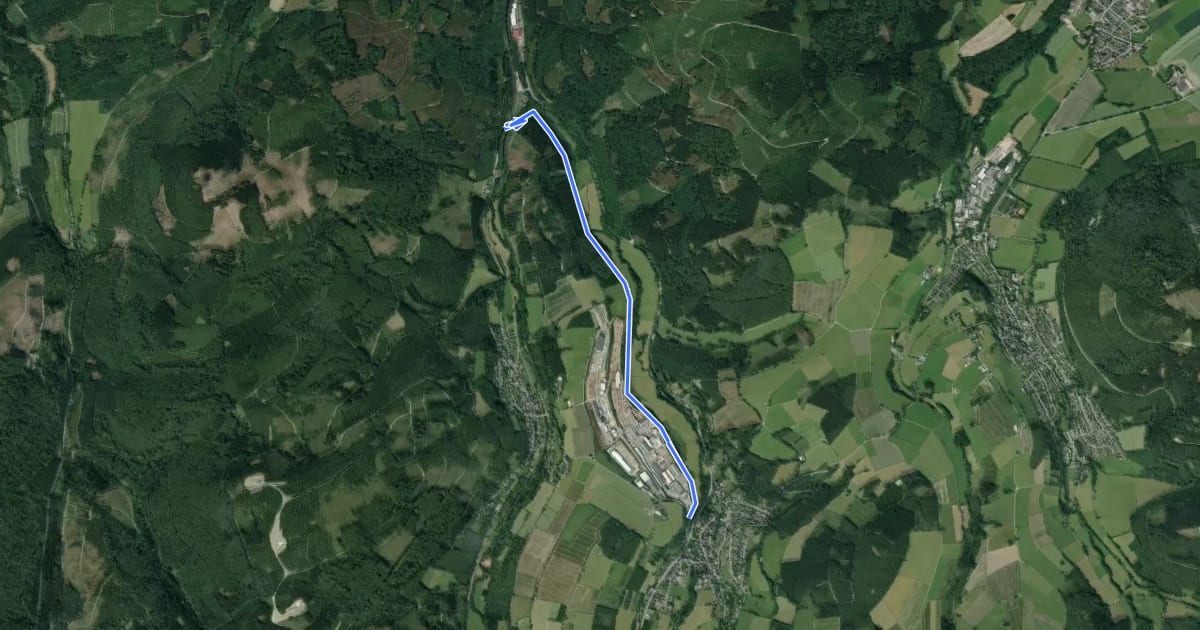Маршрут Assinghausen Ruhrtal-Rundweg A4 на спутниковом снимке