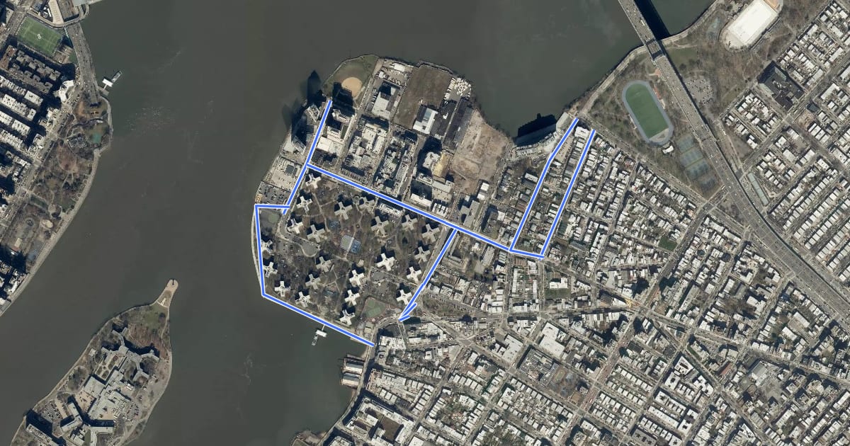 Маршрут Astoria на спутниковом снимке