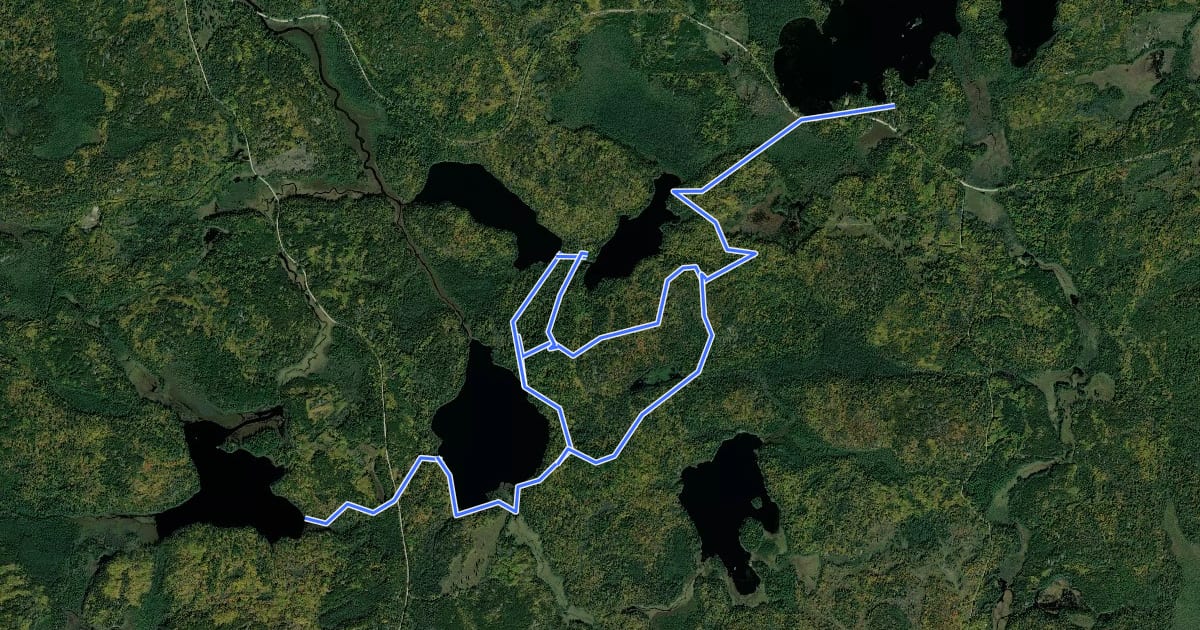 Маршрут Astrid Trail на спутниковом снимке