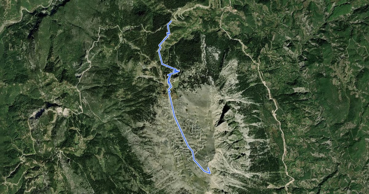 Маршрут Astrochori Aetoi Trail на спутниковом снимке