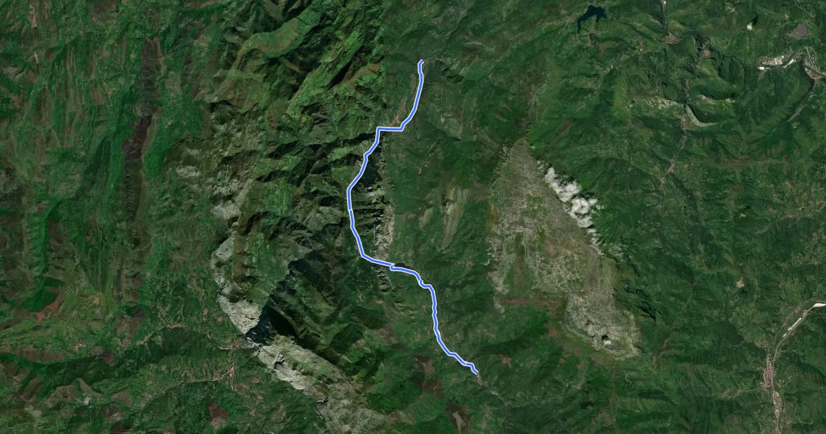 Маршрут Asturias Interior (Etapa 15) на спутниковом снимке