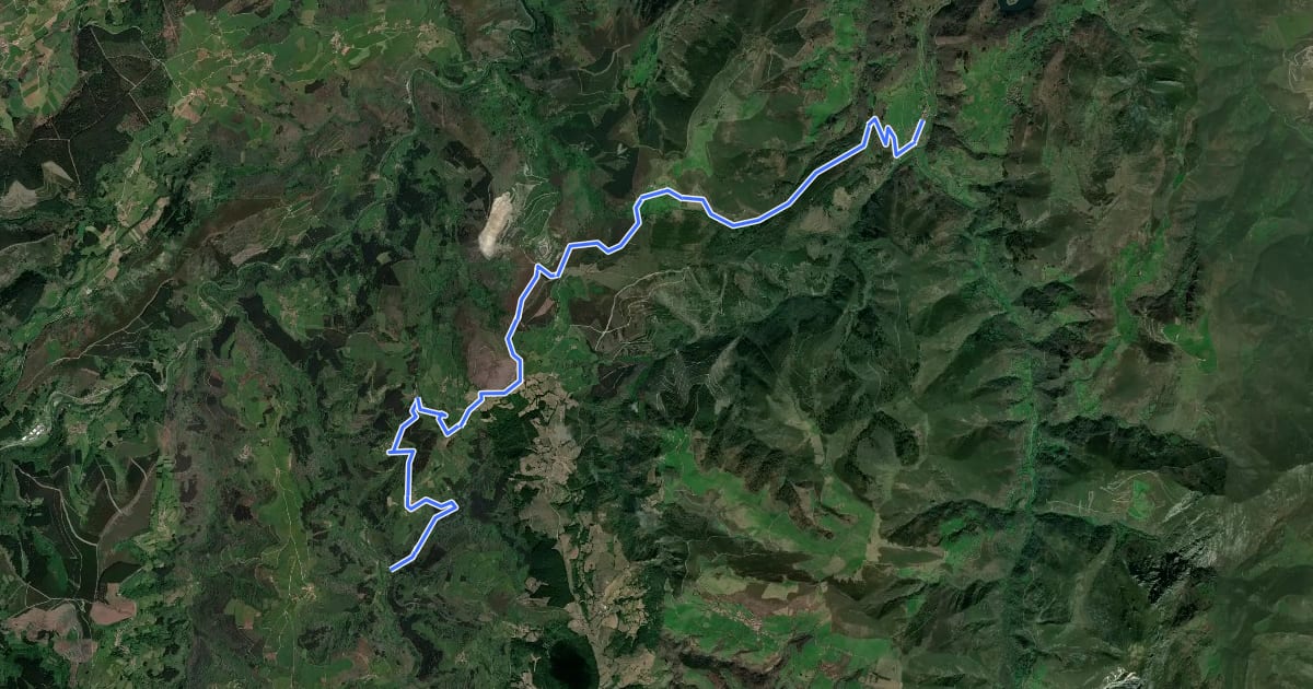 Маршрут Asturias Interior (Etapa 21) на спутниковом снимке