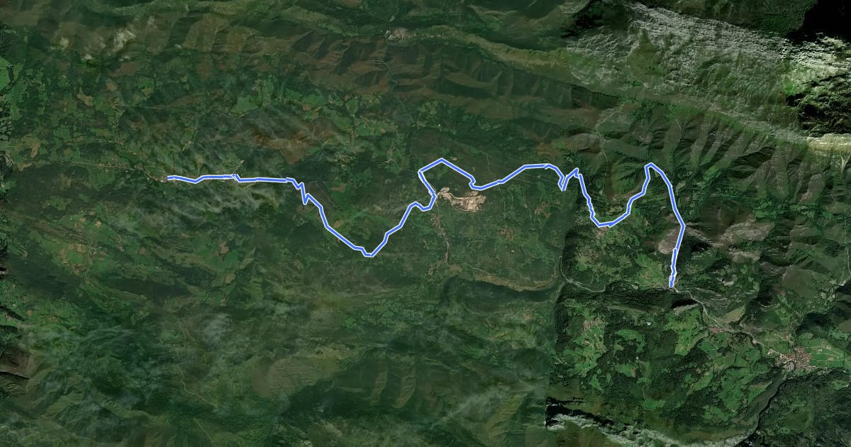 Маршрут Asturias Interior (Etapa 3) на спутниковом снимке