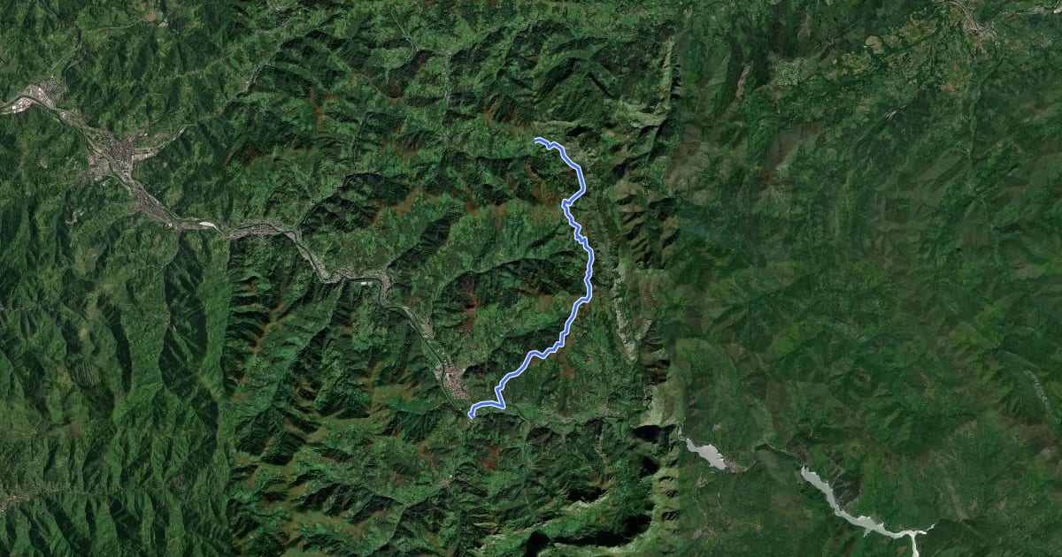 Маршрут Asturias Interior (Etapa 9) на спутниковом снимке