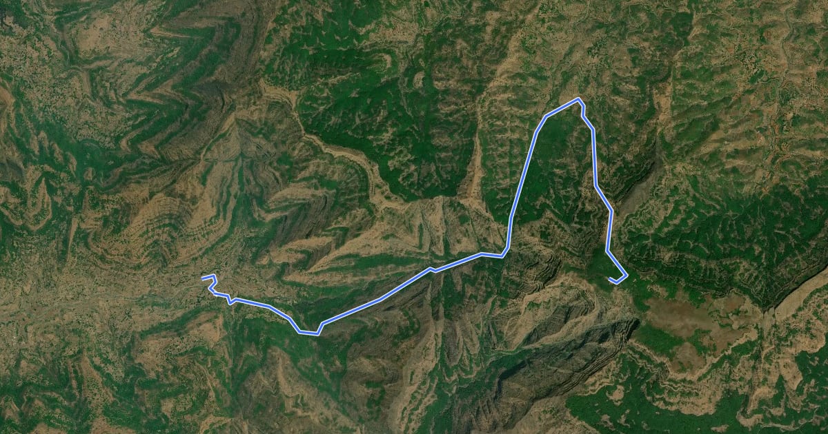 Маршрут Aswal Khind to Kampta на спутниковом снимке