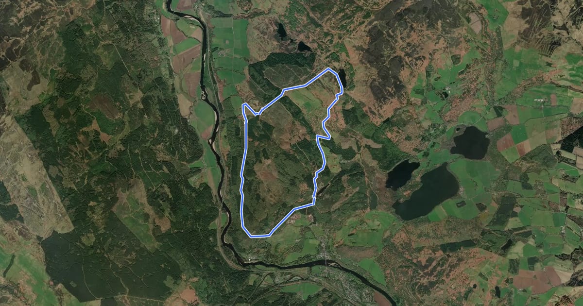 Маршрут Atholl Woods Path на спутниковом снимке