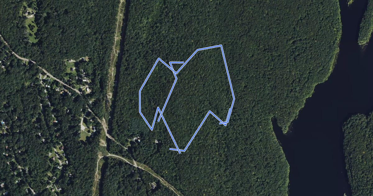 Маршрут Atkinson Blue Trail на спутниковом снимке