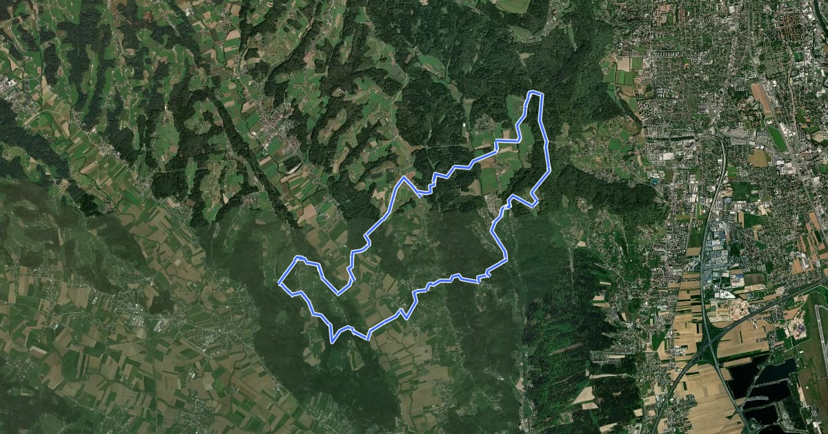 Маршрут Attendorfer Rundwanderweg на спутниковом снимке