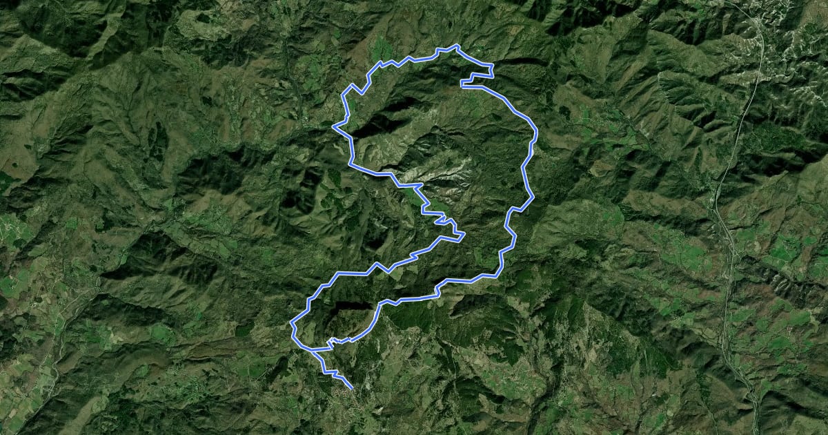 Маршрут Attorno al Monte Santo на спутниковом снимке