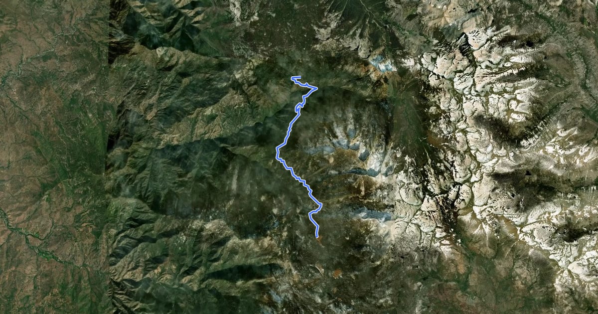 Маршрут Atwell-Hockett Trail на спутниковом снимке